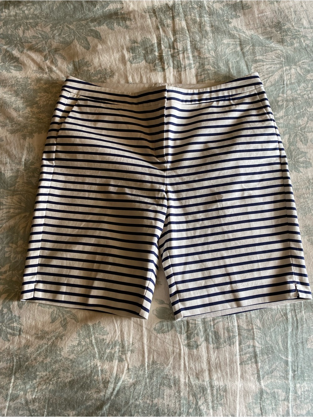 Boden Striped Navy and Cream Women’s Shorts